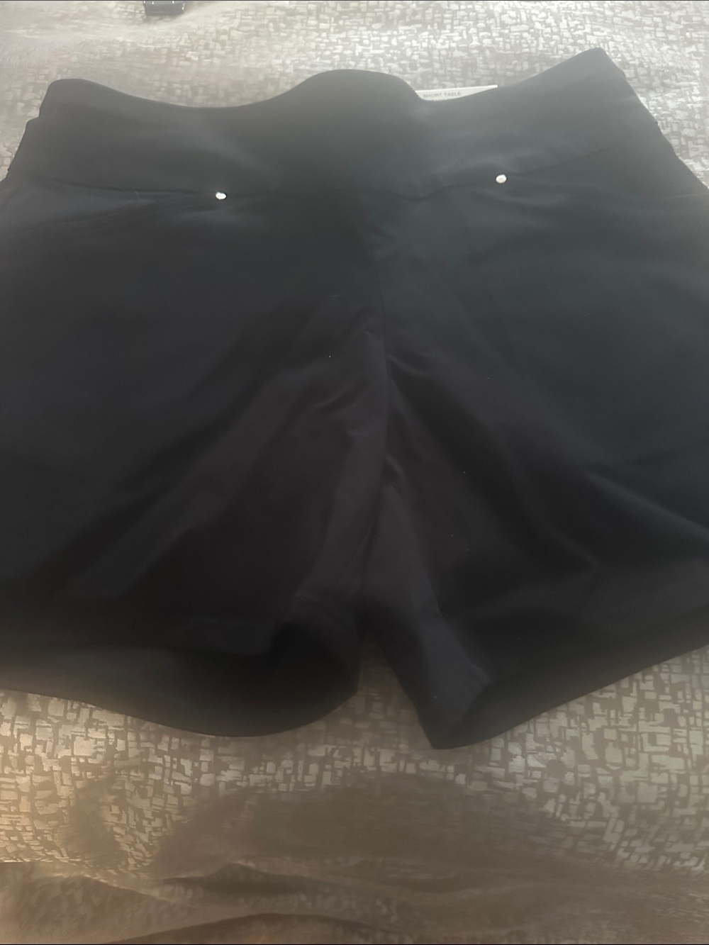 INC International Concepts Black Stretch Bike Shorts